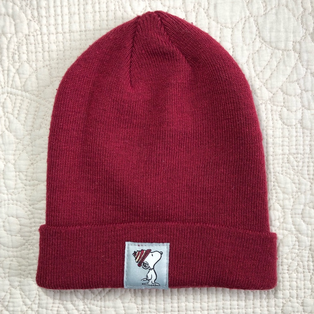 ZARA Peanuts Kid’s Red Beanie with Snoopy Patch Size 3T